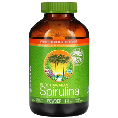 Nutrex Hawaii, Pure Hawaiian Spirulina, порошок, 454 г (16 унций)