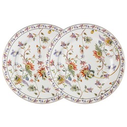 Набор обеденных тарелок Флора белый, 26,5 см, 2 шт, 58238