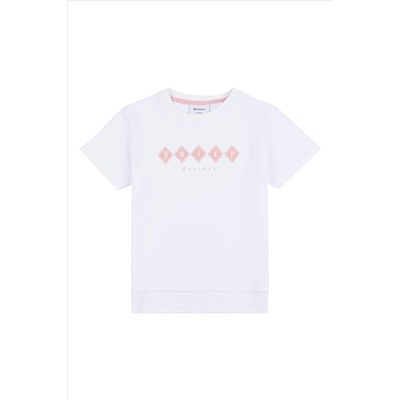 Juicy Couture Girls Tonal White T-Shirt