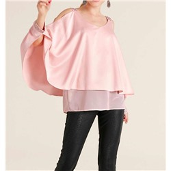 Блузка, розовая