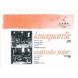 LANA Бумага для акварели "Lanaquarelle", 640 г/м², 56х76 см, 5 л, хлопок 100%, гладкая