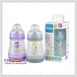 Антиколиковая бутылочка для младенцев Ainu MAM EasyStart 0+ мес, 160 мл