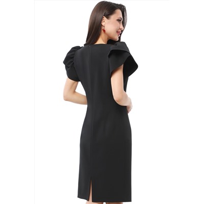 Платье короткое чёрного цвета с рукавами-крылышками