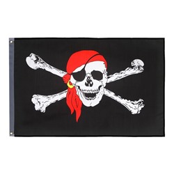 Пиратский флаг с черепом "Весёлый роджер", большой, 90 х 150 см, полиэстер