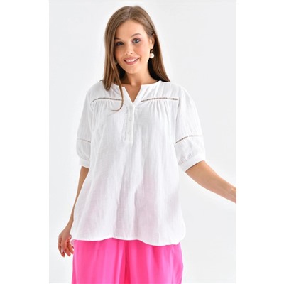 Базовая блузка Parkkaron белого цвета