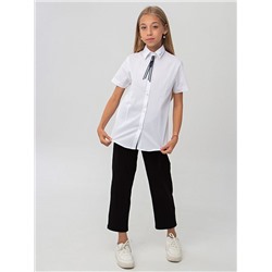 3153 бел Рубашка для девочек (128-164)