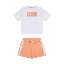 Elle Junior Girls White T-Shirt and Shorts Set