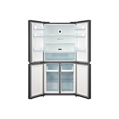 Холодильник Centek CT-1756 Black Glass Total NF <456л (153л/303л)> 65,5х83,3х177,5см, Стекло, 4 дв