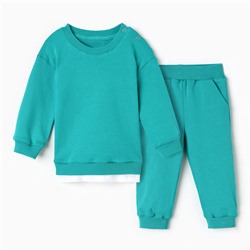 Комплект (свитшот, брюки) детский  MINAKU цвет изумрудный, рост 68-74 см