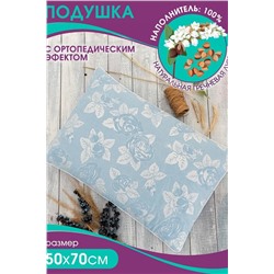 Подушка Bio-Line для сна с лузгой гречихи 50x70 см PG50.70 (Голубой)