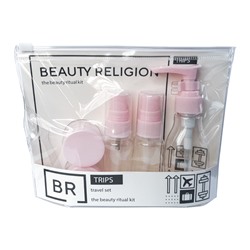 [BEAUTY RELIGION] НАБОР флаконов для косметических средств РОЗОВЫЙ Travel Kit (Pink), 5 шт*1 уп