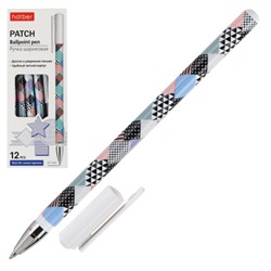 Ручка масляная, пишущий узел 0,7 мм, игольчатая, одноразовая, цвет чернил синий, ассорти 2 вида Patch Hatber BP_076110