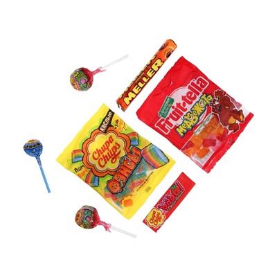 Новогодний сладкий подарок Chupa Chups, Fruittella и Meller, детские конфеты, 274 г