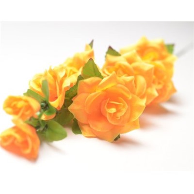 Искусственные цветы, Ветка розы 6 голов (1010237) (500)