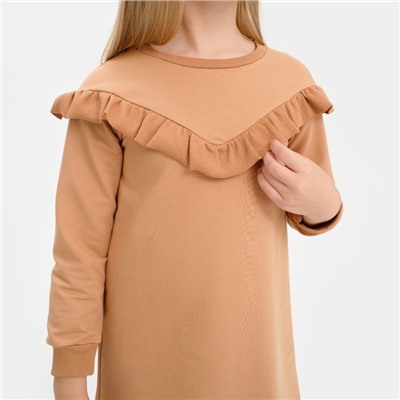 Платье для девочки KAFTAN "Basic line", размер 32 (110-116), цвет кофе