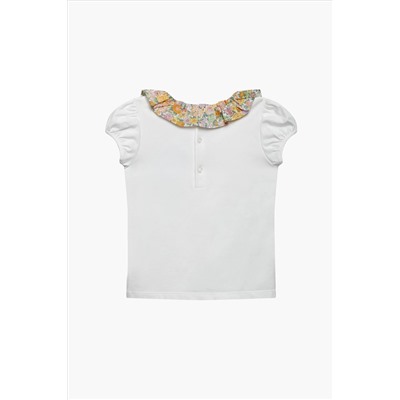 Trotters London White Liberty Print Lemon Elysian Day Willow Jersey Top