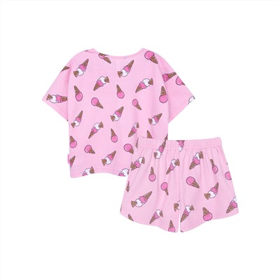 350а-171-р Пижама футболка и шорты для девочек «Симпл-димпл» р.134-158