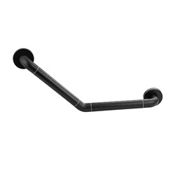 BRIMIX - Поручень - ручка угловой, универсальный из нержавеющей стали и АБС пластика черного цвета  ( 956)