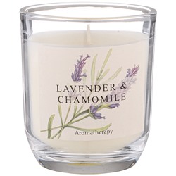 СВЕЧА АРОМАТИЗИРОВАННАЯ В СТАКАНЕ "LAVENDER & CHAMOMILE" 7,5*8,5 СМ