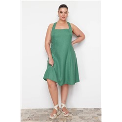 Зеленое тканое платье больших размеров Aerobin