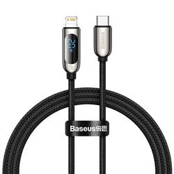 Кабель Baseus Display Fast Charging Data Cable Type-C to IP 20W 2m - Black (CATLSK-A01)