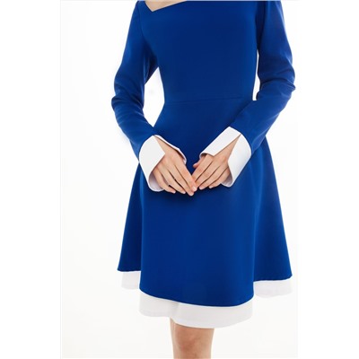 Платье AURA 3098-176 синий с белым