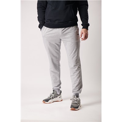 Спортивные брюки М-1241: Серый меланж / Тёмно-синий