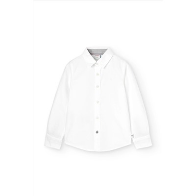 Camisa oxford manga larga de niño blanco