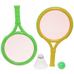 Теннис пляжный в наборе BT-191: 2 ракетки 28*16 см, шарик, волан
