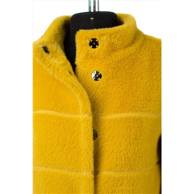 01-10945 Пальто женское демисезонное Ворса желтый