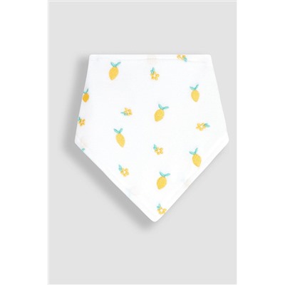 JoJo Maman Bébé 3-Pack Lemon & Daisy Print Dribble Bibs