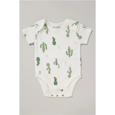 Homegrown Printed White Bodysuit Set 3 Pack