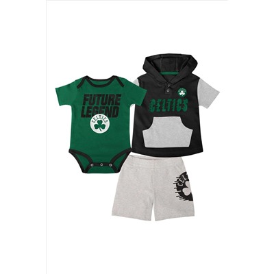 Fanatics Green NBA Boston Celtics Bank Shot Creeper Short & T-Shirt Set