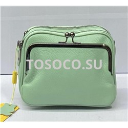 056-2 green сумка Wifeore натуральная кожа 14х19х10