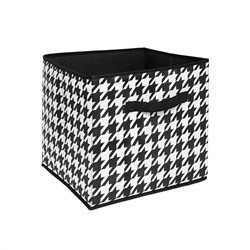 Короб-кубик для хранения "Пепита", 30х30х30 см, черно-белый