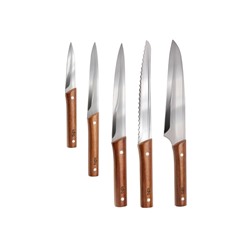 LR05-15 LARA Набор ножей 5 предметов, универсальный/поварской/д.овощей/д.хлеба/д.нарезки 3CR14