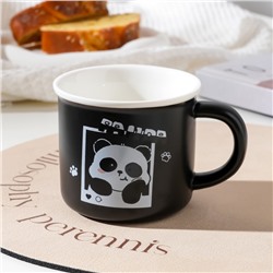 Кружка «Cute panda», black (320 ml)