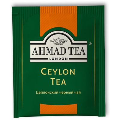 Чай AHMAD "Ceylon Tea", черный цейлонский, 100 пакетиков в конвертах по 2 г, 163i-08