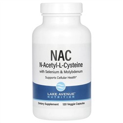 Lake Avenue Nutrition, N-ацетил-L-цистеин, 600 мг, 120 растительных капсул