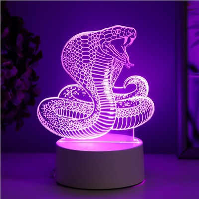 Светильник "Кобра" LED RGB от сети 13,8х9,5х15 см