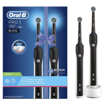 Набор из двух электрических щеток Oral-B Pro1 790 DUO CrossAction Black