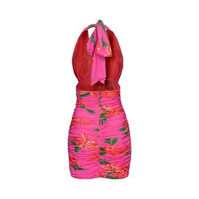 Vestido corto - Fucsia