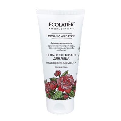 ECOLATIER / WILD ROSE / Гель-Эксфолиант для лица 100 мл