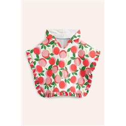 Boden Peach Towelling Poncho Hoodie