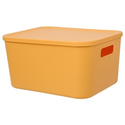 Корзина пластиковая для хранения "Оптима", 28,5х22х14,5 см, желтый