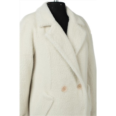 02-3125 Пальто женское утепленное Микроворса молочный