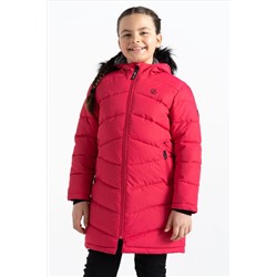 Dare 2b Girls Pink Striking III Hooded Long Line Jacket