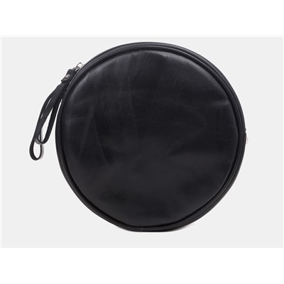 Черная кожаная сумка с росписью из натуральной кожи «W0045 Black Хронос»
