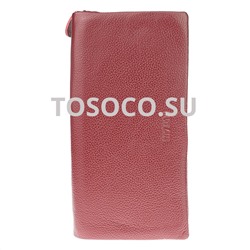 32-9907 d.red кошелек GENUINE LEATHER натуральная кожа 10х20х2