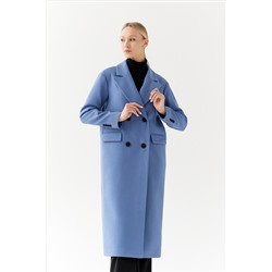 Пальто женское демисезонное 24102 (серо-голубой)